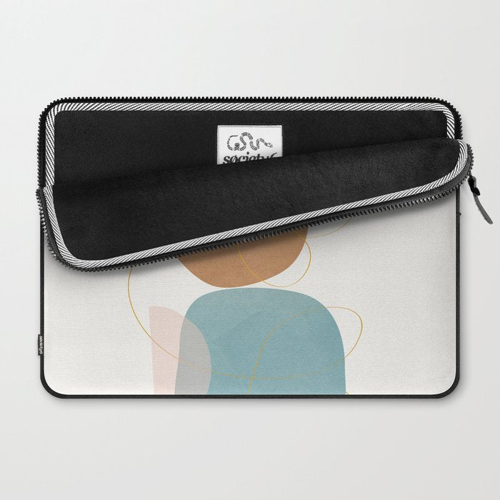 Soft Abstract Shapes 11 Laptop Sleeve Gallery Image 2