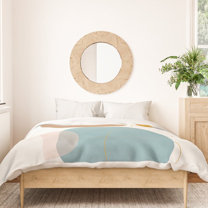 Soft Abstract Shapes 11 Duvet Cover Gallery Image 3
