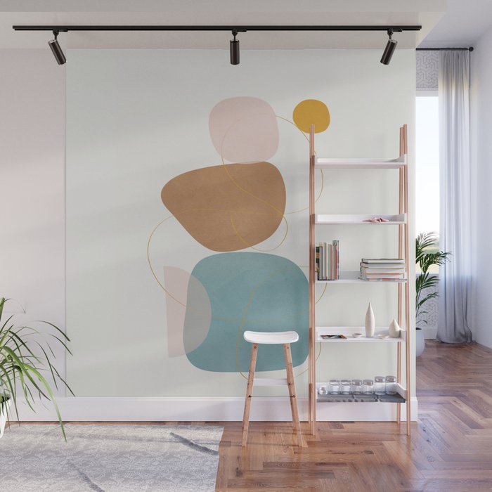 Soft Abstract Shapes 11 Wall Mural Gallery Image 1