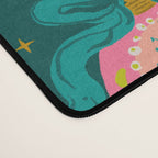Vintage Christmas Ornaments on Deep Teal Background Holiday Pattern Desk Mat Gallery Image 4
