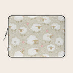 Cute Fluffy Sheep Pattern Laptop Sleeve Gallery Image 1