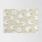 Cute Fluffy Sheep Pattern Rug Gallery Image 2