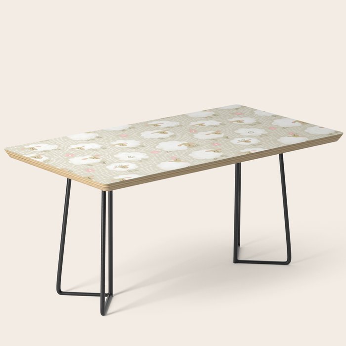 Cute Fluffy Sheep Pattern Coffee Table Gallery Image 1