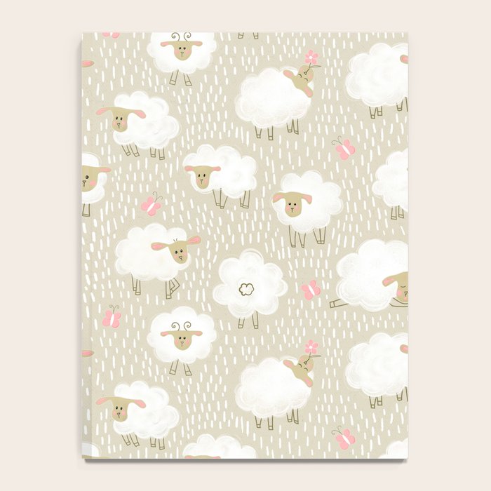 Cute Fluffy Sheep Pattern Notebook Gallery Image 4