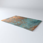 Tarnished in Teal and Copper Rust Rug Gallery Image 3