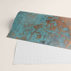 Tarnished in Teal and Copper Rust Wrapping Paper Gallery Image 2