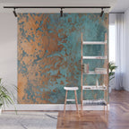 Tarnished in Teal and Copper Rust Wall Mural Gallery Image 1