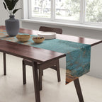 Tarnished in Teal and Copper Rust Table Runner Gallery Image 2