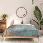 Tarnished in Teal and Copper Rust Comforter Gallery Image 3
