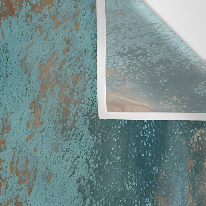 Tarnished in Teal and Copper Rust Wall Tapestry Gallery Image 3