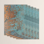 Tarnished in Teal and Copper Rust Wrapping Paper Gallery Image 3