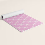 Bows & Ribbons Pattern LIII Y2K Fuchsia Pink Yoga Mat Gallery Image 2
