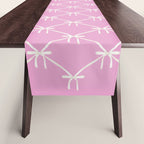 Bows & Ribbons Pattern LIII Y2K Fuchsia Pink Table Runner Gallery Image 1