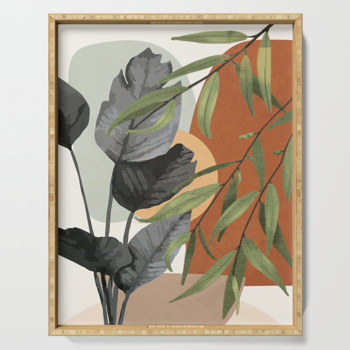 Sunset Flora 02 Serving Tray Gallery Image 1