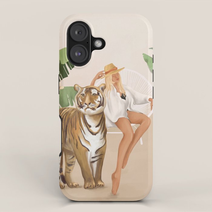 The Lady and the Tiger iPhone Case Gallery Image 1