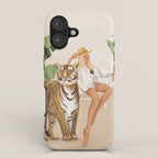 The Lady and the Tiger iPhone Case Gallery Image 1