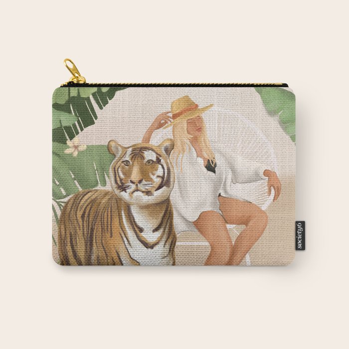 The Lady and the Tiger Carry All Pouch Gallery Image 1