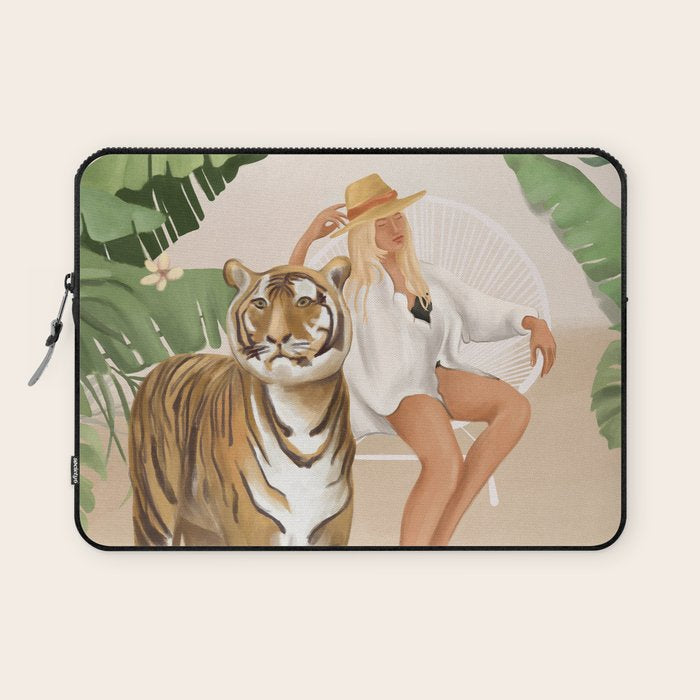 The Lady and the Tiger Laptop Sleeve Gallery Image 1