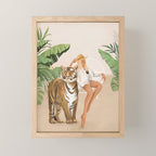 The Lady and the Tiger Mini Art Print Gallery Image 1