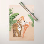 The Lady and the Tiger Wrapping Paper Gallery Image 1