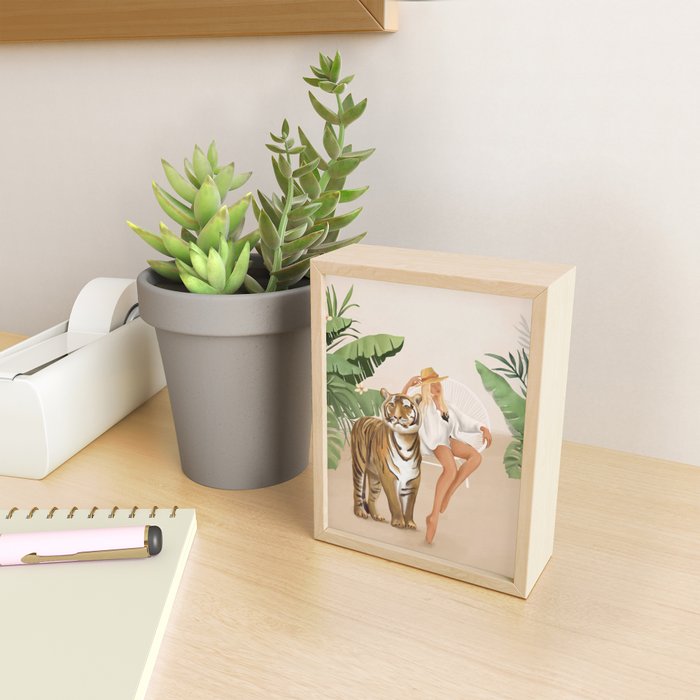 The Lady and the Tiger Mini Art Print Gallery Image 2