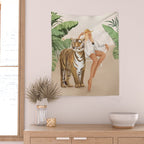 The Lady and the Tiger Wall Tapestry Gallery Image 2