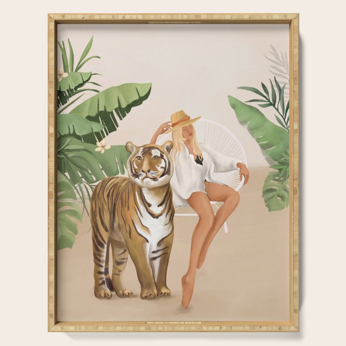 The Lady and the Tiger Serving Tray Gallery Image 1