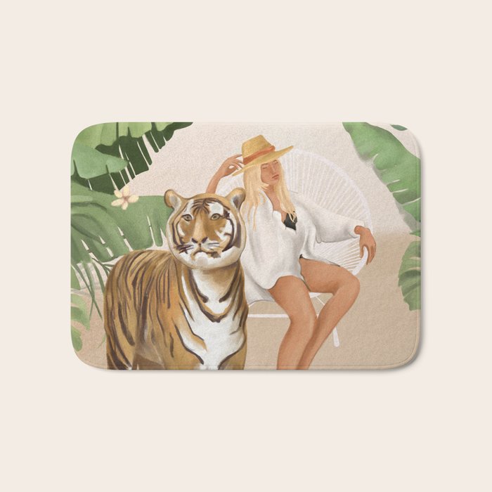 The Lady and the Tiger Bath Mat Gallery Image 1