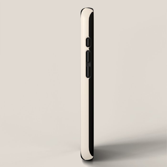 Simple Elegant Minimalist Frame Pattern II in Black and Almond Cream iPhone Case Gallery Image 2