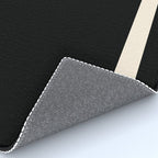 Simple Elegant Minimalist Frame Pattern II in Black and Almond Cream Rug Gallery Image 4