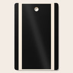 Simple Elegant Minimalist Frame Pattern II in Black and Almond Cream Cutting Board Gallery Image 1