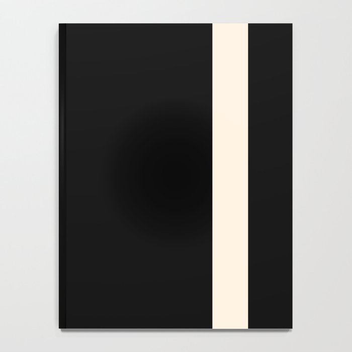 Simple Elegant Minimalist Frame Pattern II in Black and Almond Cream Notebook Gallery Image 4