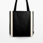 Simple Elegant Minimalist Frame Pattern II in Black and Almond Cream Tote Bag Gallery Image 1