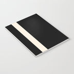 Simple Elegant Minimalist Frame Pattern II in Black and Almond Cream Notebook Gallery Image 3