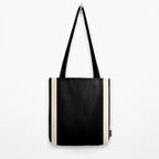 Simple Elegant Minimalist Frame Pattern II in Black and Almond Cream Tote Bag Gallery Image 2