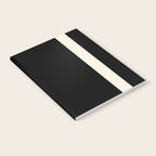 Simple Elegant Minimalist Frame Pattern II in Black and Almond Cream Notebook Gallery Image 2