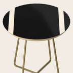Simple Elegant Minimalist Frame Pattern II in Black and Almond Cream Side Table Gallery Image 2