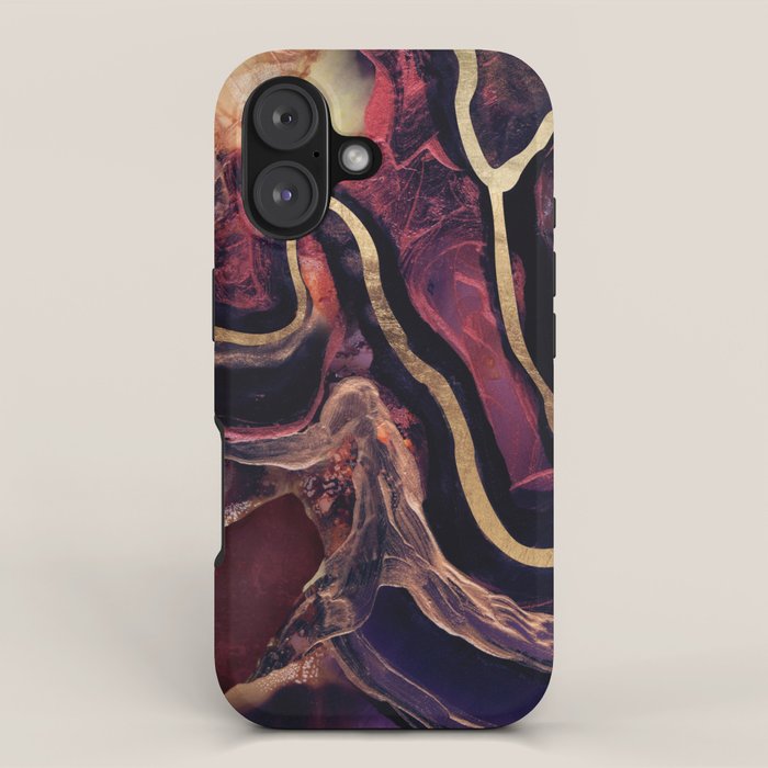 Golden River Abstract iPhone Case Gallery Image 1