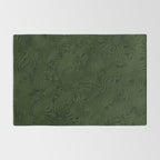Luxury Moss Green Rippled Moiré Pattern Rug Gallery Image 2
