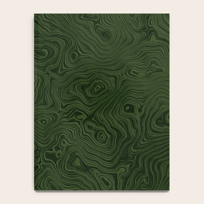 Luxury Moss Green Rippled Moiré Pattern Notebook Gallery Image 4
