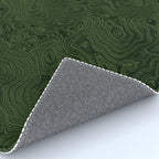 Luxury Moss Green Rippled Moiré Pattern Rug Gallery Image 4