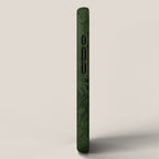 Luxury Moss Green Rippled Moiré Pattern iPhone Case Gallery Image 2