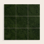 Luxury Moss Green Rippled Moiré Pattern Wood Wall Art Gallery Image 1