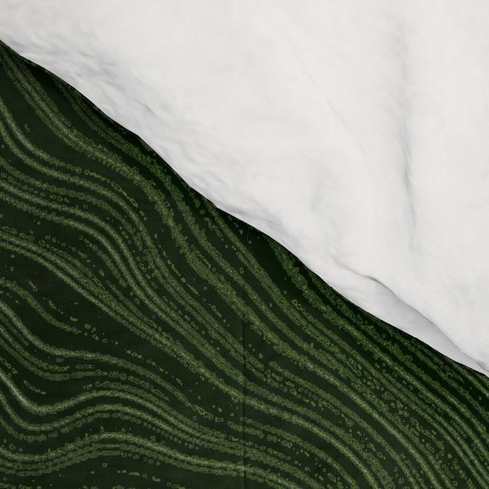 Luxury Moss Green Rippled Moiré Pattern Comforter Gallery Image 4