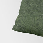 Luxury Moss Green Rippled Moiré Pattern Pillow Sham Gallery Image 4
