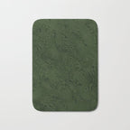 Luxury Moss Green Rippled Moiré Pattern Bath Mat Gallery Image 1