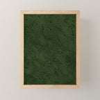 Luxury Moss Green Rippled Moiré Pattern Mini Art Print Gallery Image 1