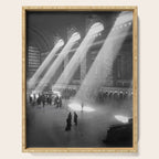 New York Grand Central Train Station Terminal Black and White Photography Print Serving Tray Gallery Image 1