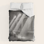 New York Grand Central Train Station Terminal Black and White Photography Print Duvet Cover Gallery Image 6