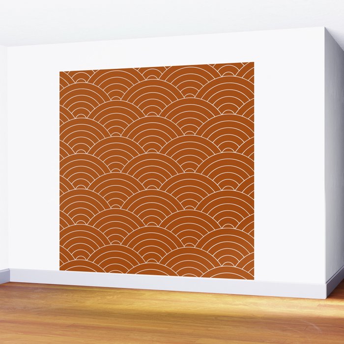 Waves (Rust) Wall Mural Gallery Image 2